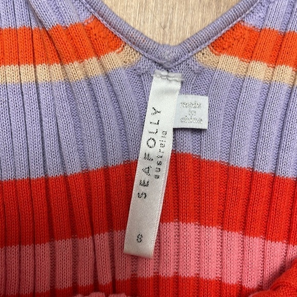 Seafolly sundancer ribbed Knit Cover-Up Maxi Dress sleeveless striped size S - Picture 10 of 14